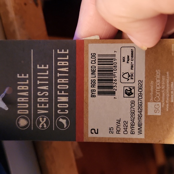 Rugged Shark Kids Lined Sherpa Style Fabric Clog shoes size 2 NWT - Picture 7 of 7